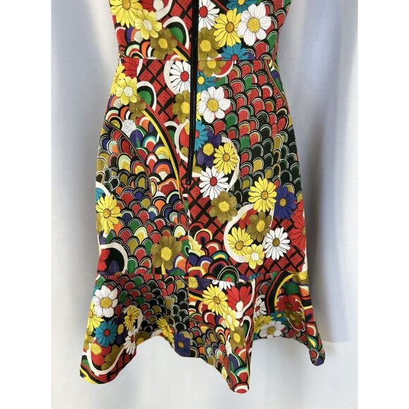 NEW Alice + Olivia Kirby Ruffle Hem Floral Dress $375 - Picture 8 of 13